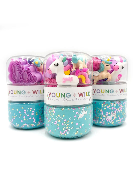 Young + Wild and Friedman Grab & Go Dough Jar - Unicorn