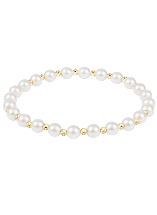 Enewton Classic Grateful Pattern 5mm Bead Bracelet Pearl