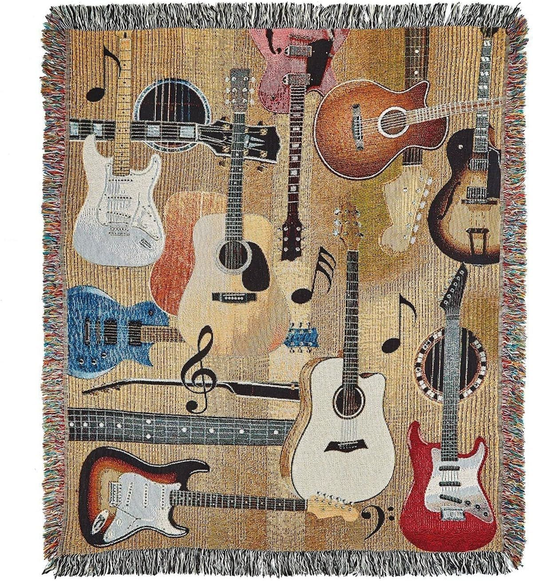 Manual Woodworks & Weavers Guitar Tapestry Throw