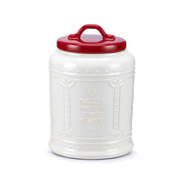 Demdaco Happy Heart Ceramic Cookie Jar