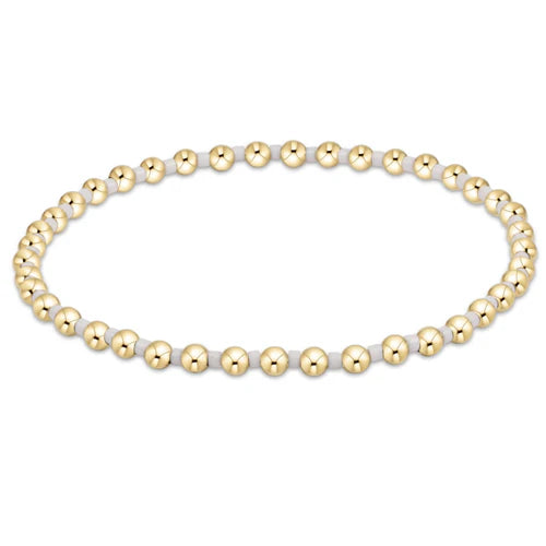Enewton Gameday Hope Grateful 5MM Bead Bracelet - White