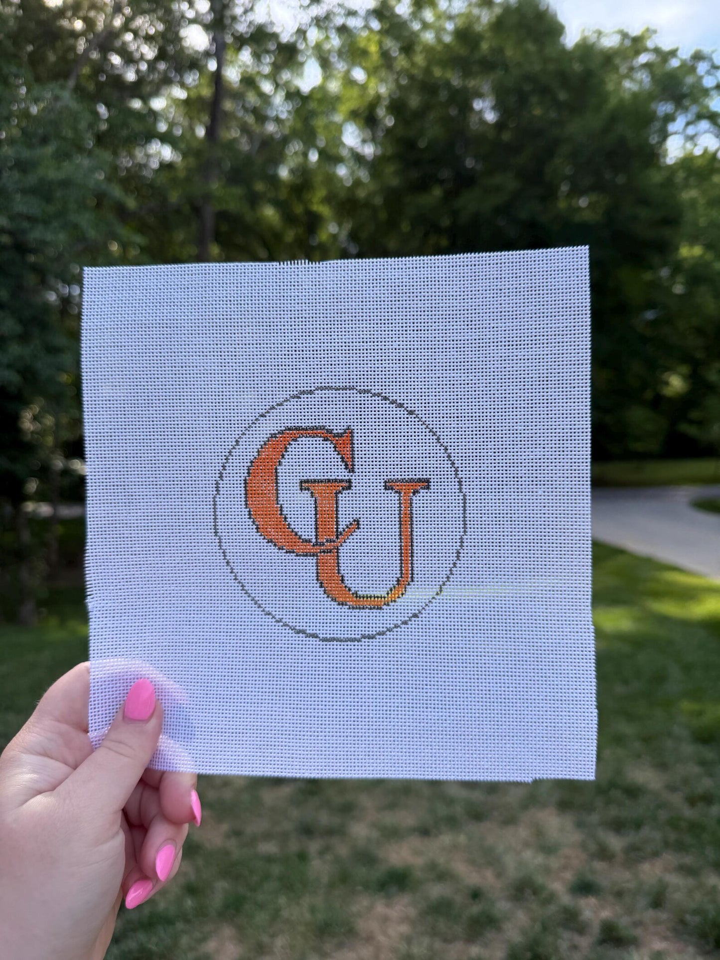 Campbell University Hand Painted Needlepoint Canvas