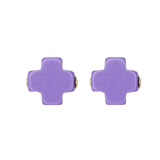 enewton Signature Cross Stud - Purple