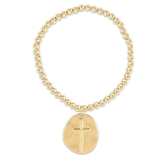 Enewton Extends - Classic Gold 4mm Bead Bracelet - Inspire Gold Charm