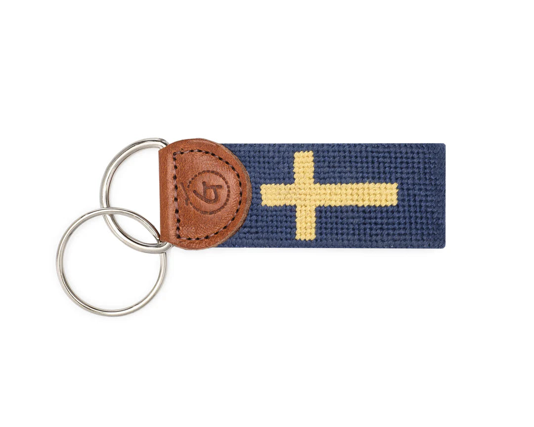 Good Threads Cross Needlepoint Keychain