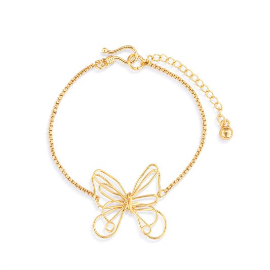 Demdaco Butterfly Open Charm Gold Bracelet