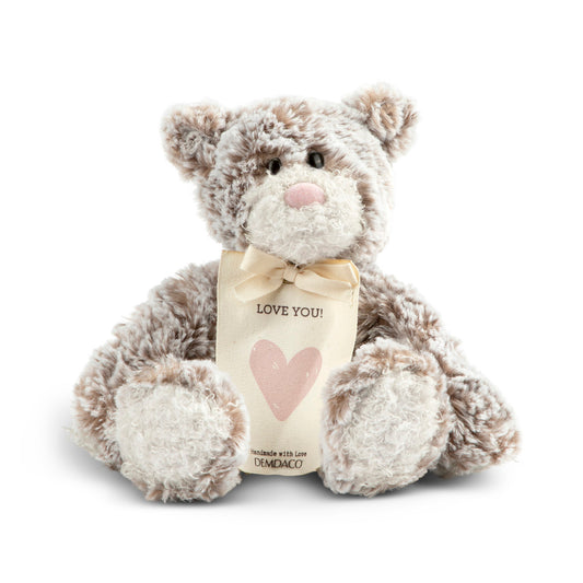 Demdaco Mini Giving Bear with Pink Heart