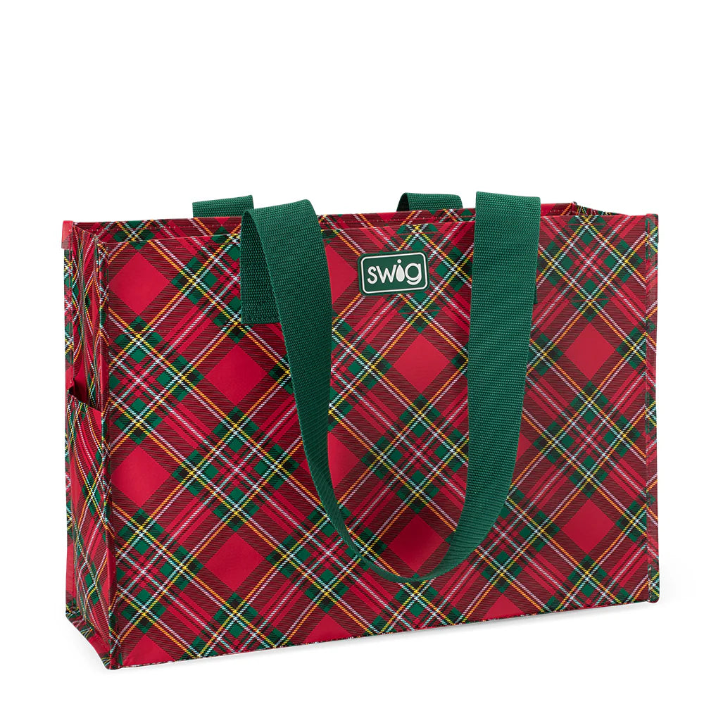 Swig Christmas Plaid Reusable Bag Assortment
