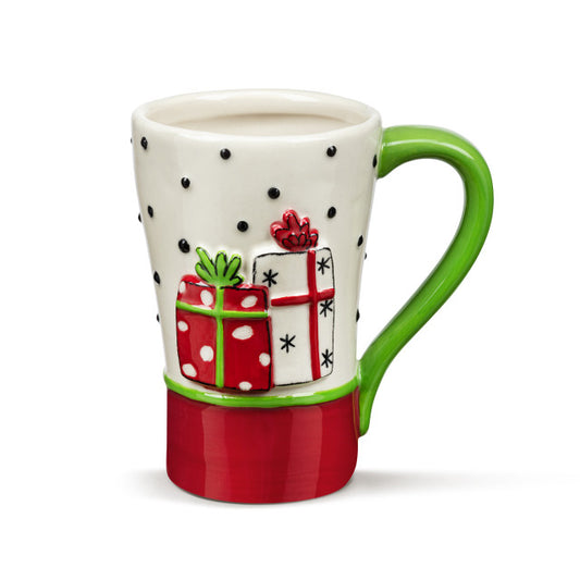 Demdaco Christmas Presents and Polka Dots Mug