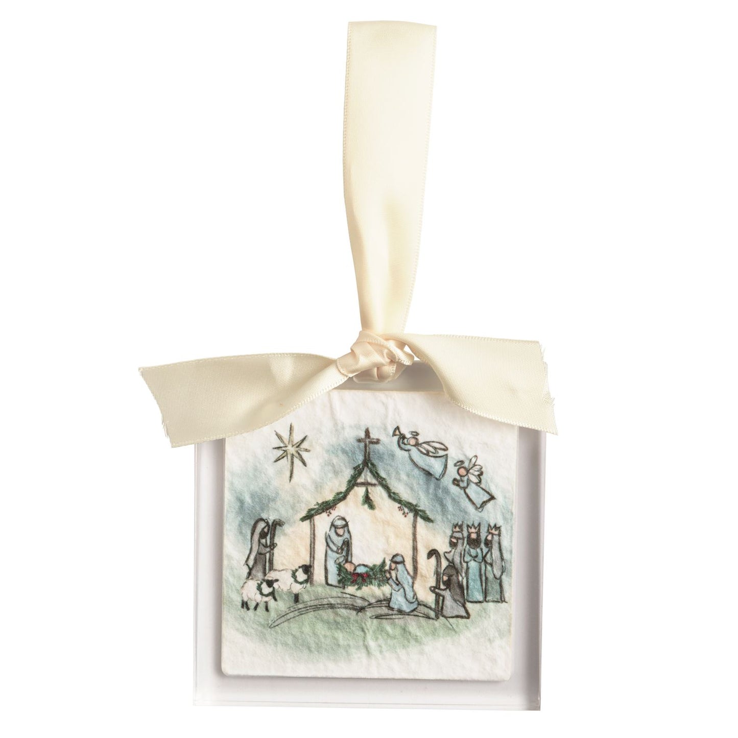 Mud Pie Nativity Scenes Acrylic Ornament