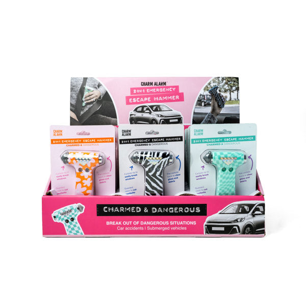 Charm Alarm Emergency Escape 2 - in - 1 Hammer