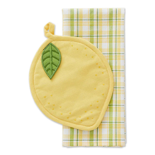 Design Imports Lemon Pot Holder Gift Set