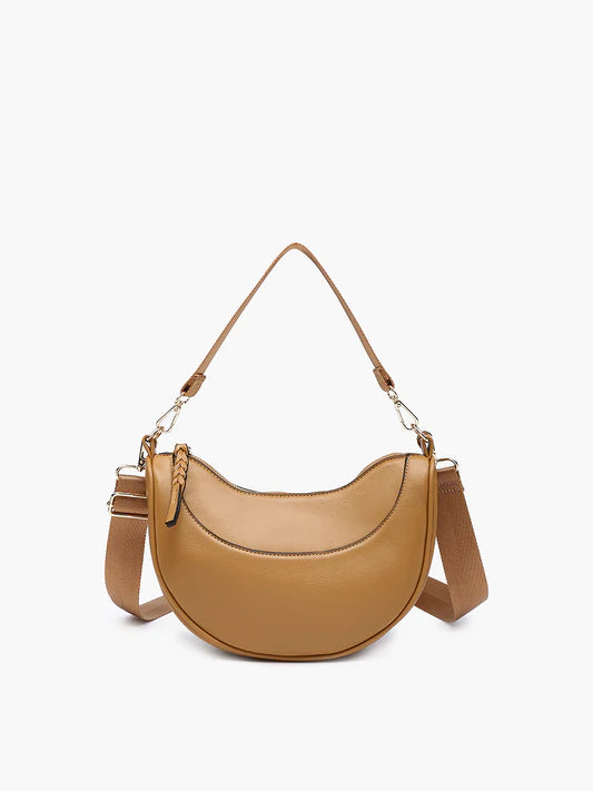 Jen & Co. Monica Half-Moon Shoulder Bag in Pale Yellow