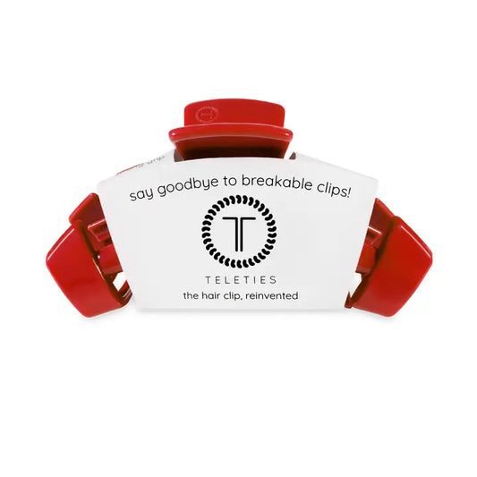 TELETIES Classic Hair Clip Medium Red Carpet Ready