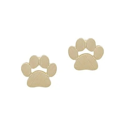 Meghan Browne Gold Paw Earrings