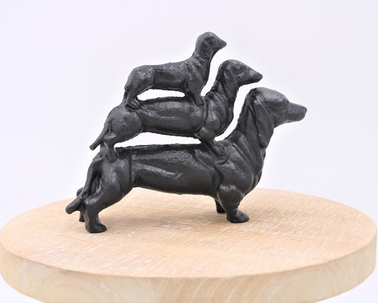 Trade Cie Cast Iron Stacked Dachshunds