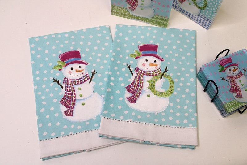 Trade Cie Tea Towel Colorful Snowman