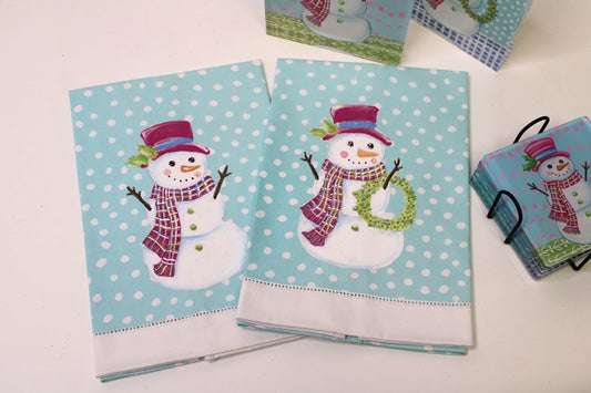 Trade Cie Tea Towel Colorful Snowman