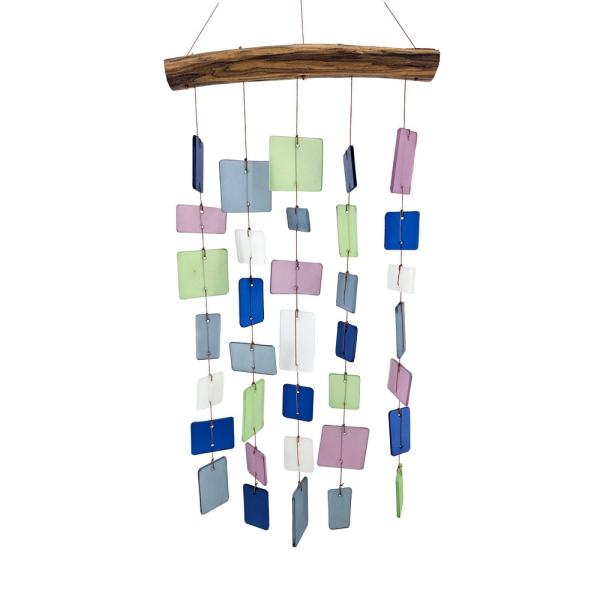 Gift Essentials Mountain Beveled Squares Wind Chime