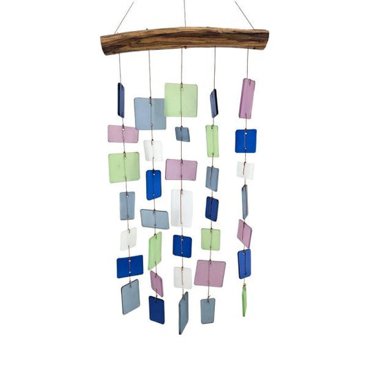 Gift Essentials Mountain Beveled Squares Wind Chime