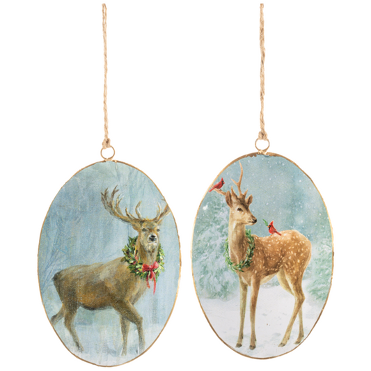 Ganz Woodland Deer Disc Ornament