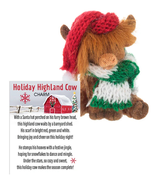 Ganz Holiday Highland Cow Pocket Charm