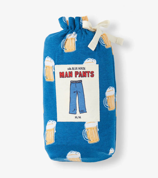 Little Blue House Beer Mugs Man Pants