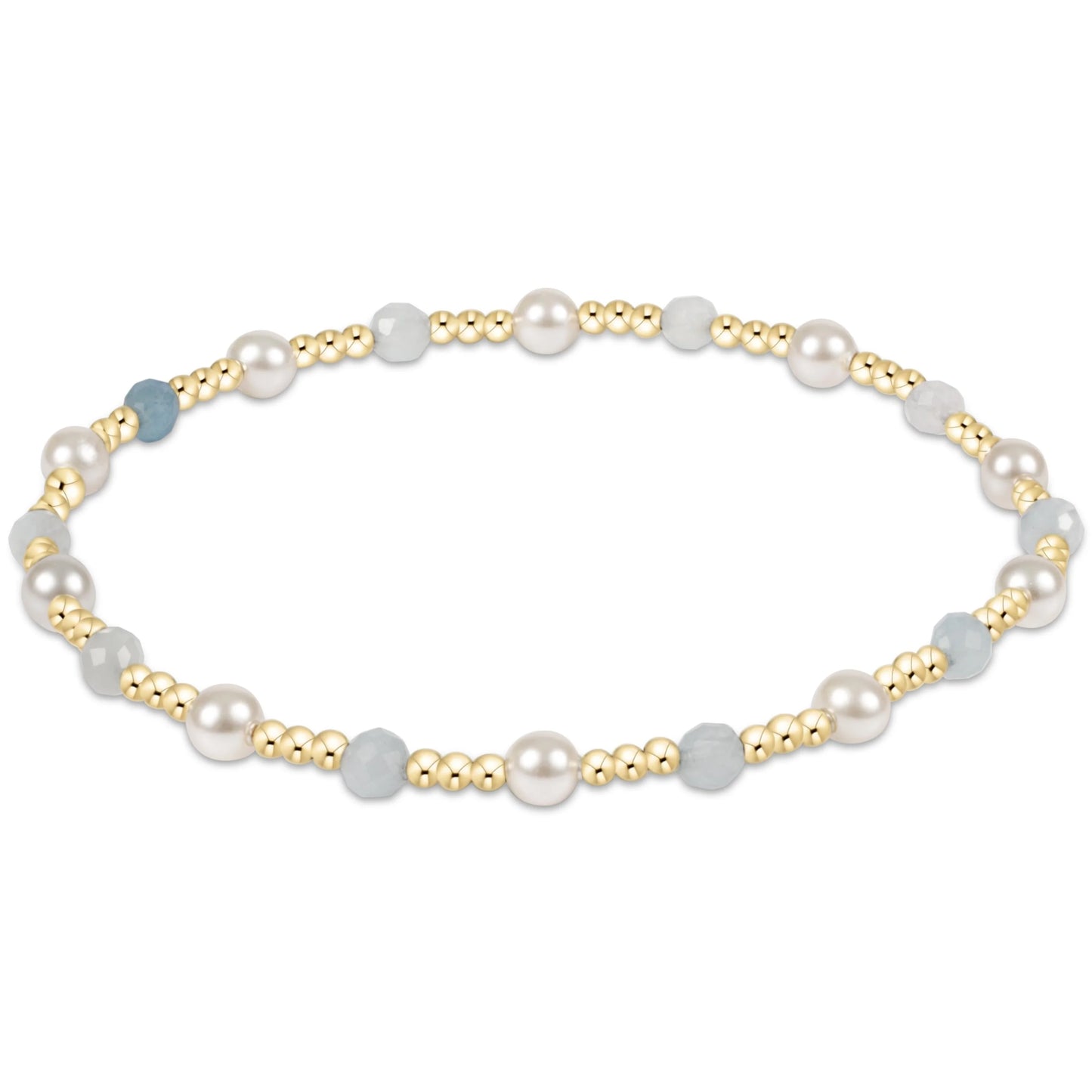 Enewton Pearl Sincerity 4mm Gem  Bracelet - Aquamarine