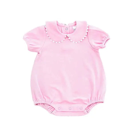 Scalloped Ric Rac Peter Pan Collar Bubble - Pink