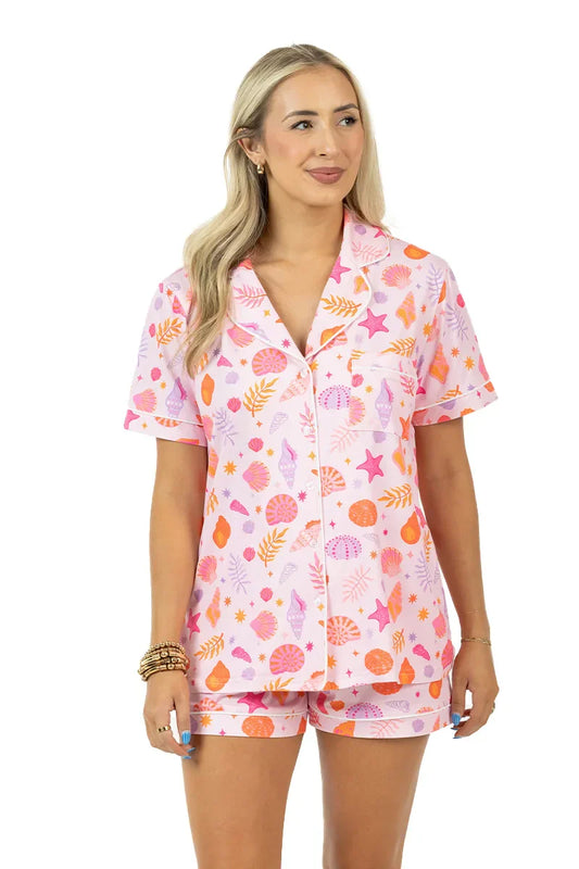 Katydid Beach Seashells Loungewear Pajama Set