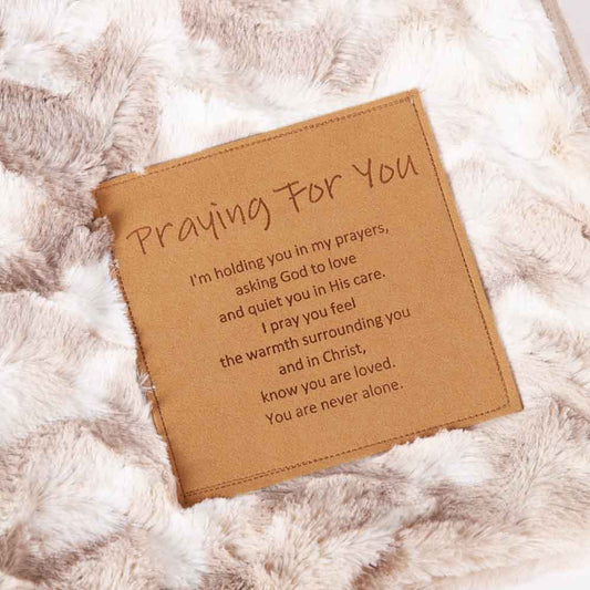 Swanson Christian Products Fluffy Throw Blanket with Patch Praying for You