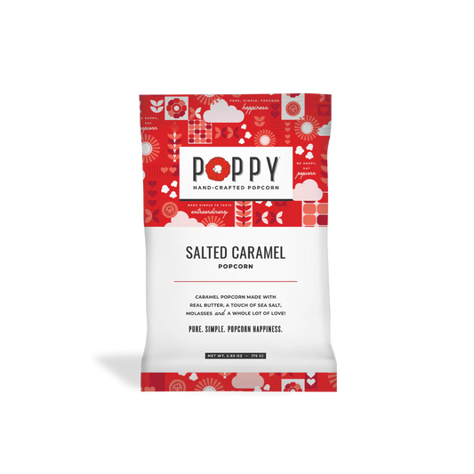 Poppy Hand-Crafted Popcorn Salted Caramel Snack Bag 2.6 oz