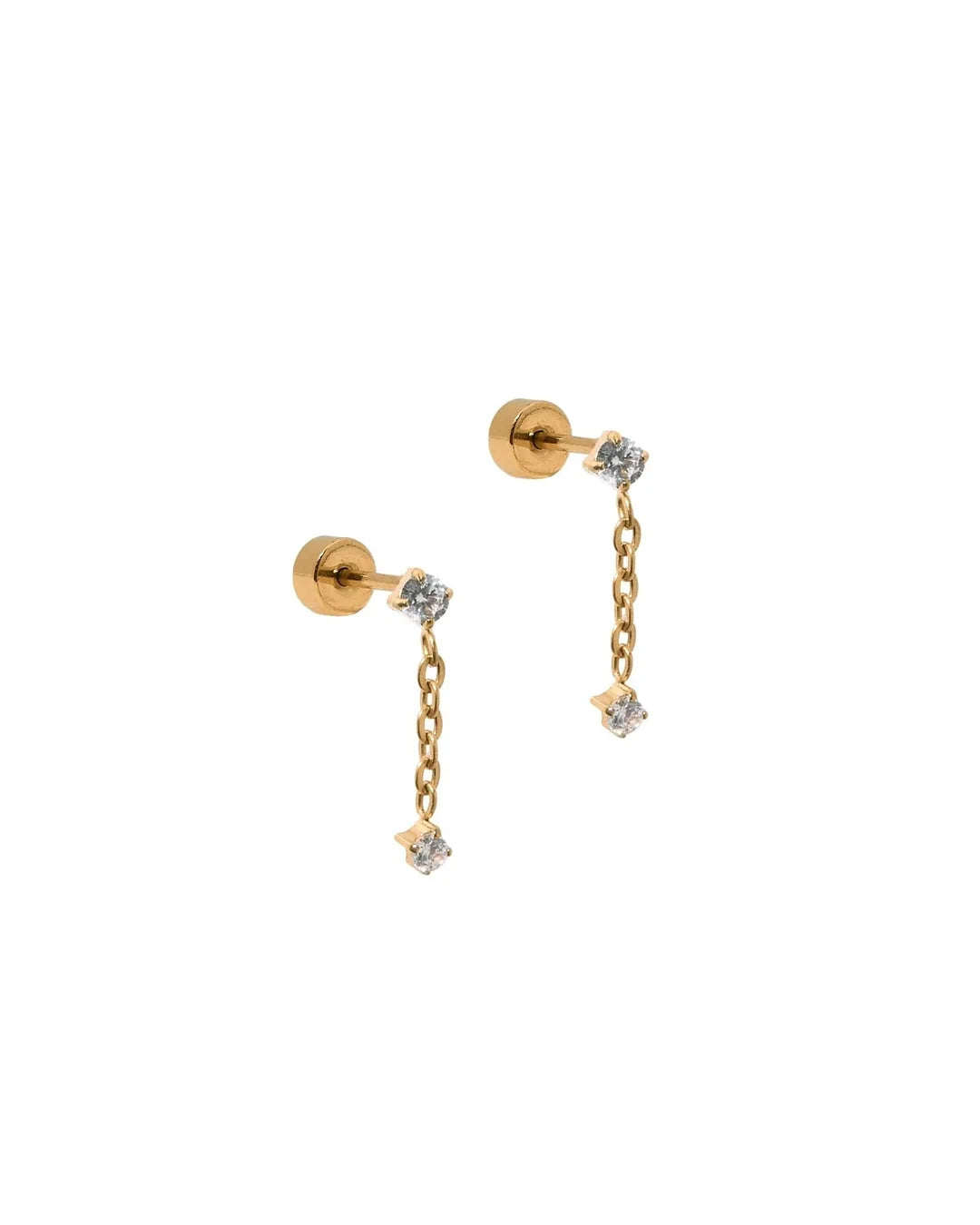 Linny Co Holland Gold Screw Back Stud Earrings