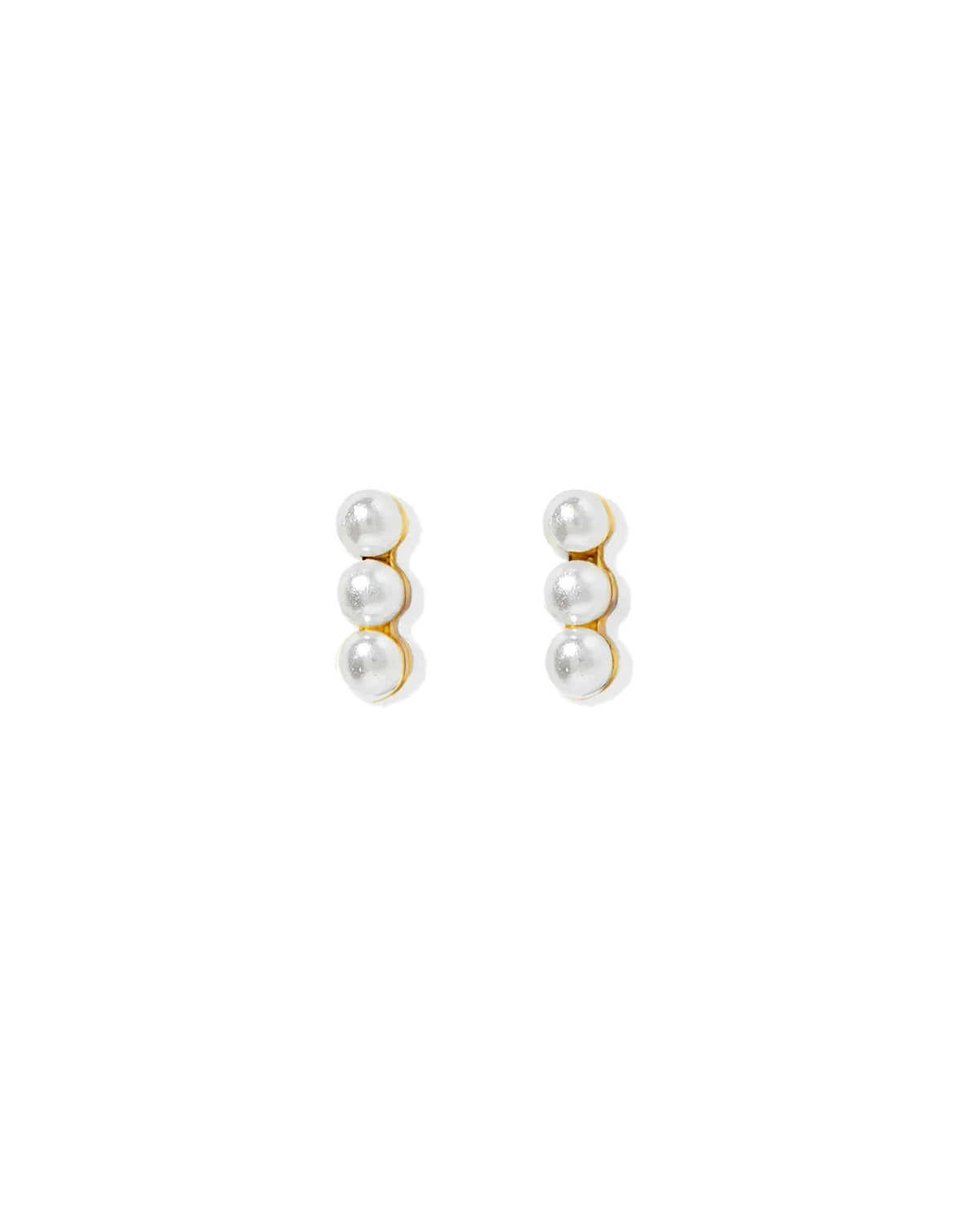 Linny Co Janie Pearl Screw Back Stud Earrings