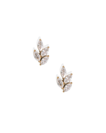 Linny Co Laurel Gold Screw Back Stud Earrings