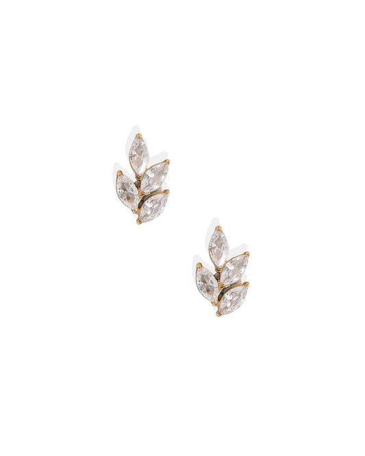 Linny Co Laurel Gold Screw Back Stud Earrings