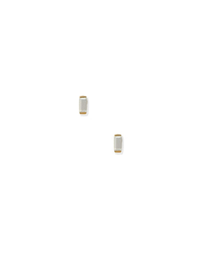 Linny Co Micro Amber Screw Back Stud Earrings