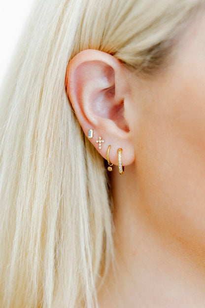 Linny Co Micro Amber Screw Back Stud Earrings