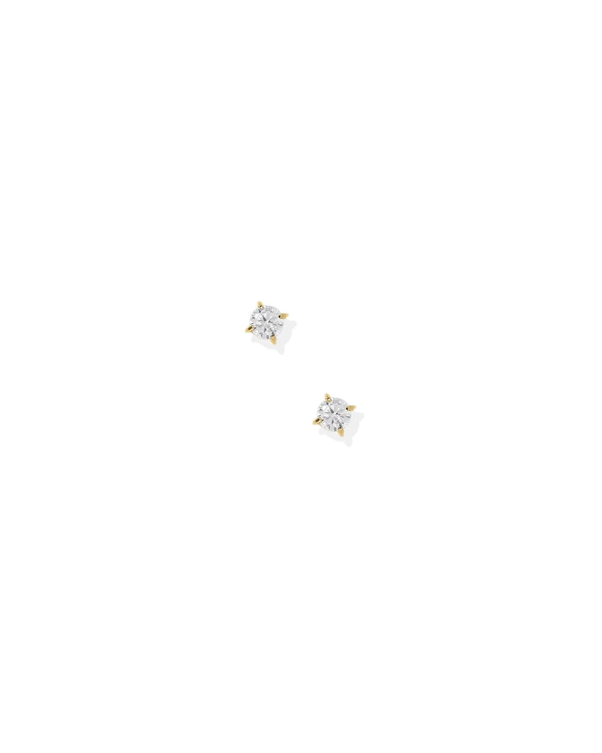 Linny Co Micro Teagan CZ Gold Screw Back Stud Earrings