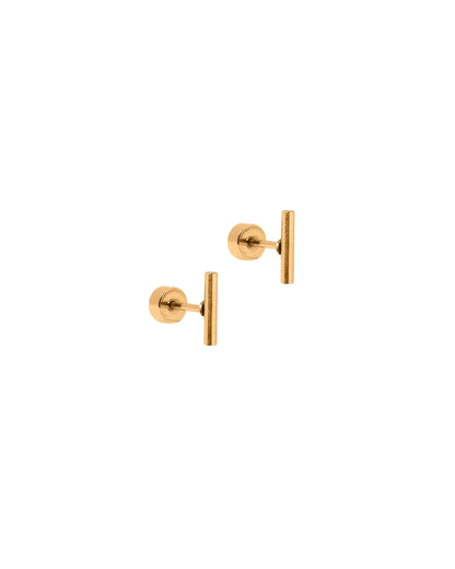 Linny Co Perry Gold Screw Back Stud Earrings