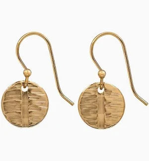 Spirit by Silver Forest Textured Round Drop Earrings