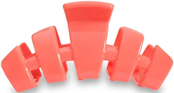 TELETIES Large Classic Hair Clip - Coral