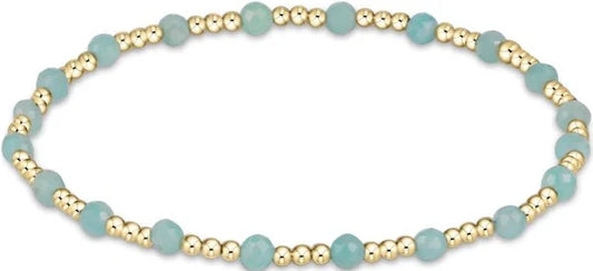 Enewton Extends - Gemstone Gold Sincerity Pattern 3mm Bead Bracelet - Amazonite