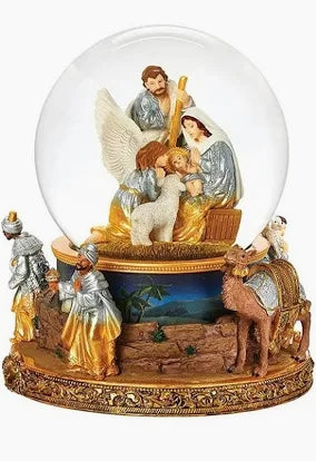 Roman - Nativity Wind Up Rotating Snow Globe