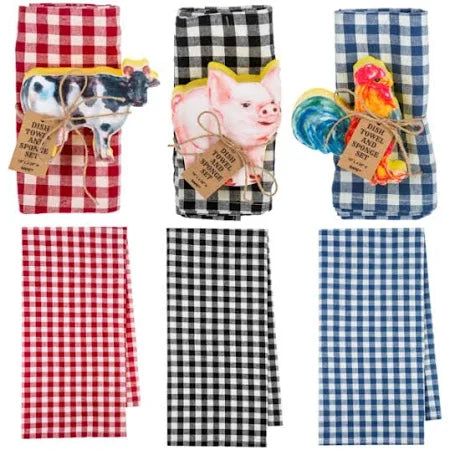Ganz Tea Towel with Sponge Set