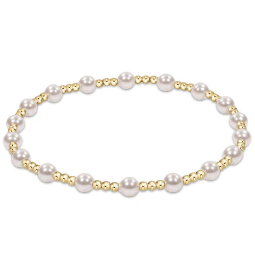 Enewton Extends - Classic Sincerity Pattern 4mm Bead Bracelet - Pearl