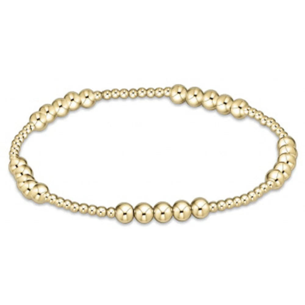 Enewton Classic Blissful Pattern 2mm Bead Bracelet - 4mm Gold