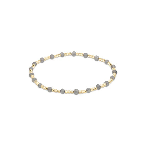 Enewton Extends - Gemstone Gold Sincerity Pattern 3mm Bead Bracelet - Labradorite