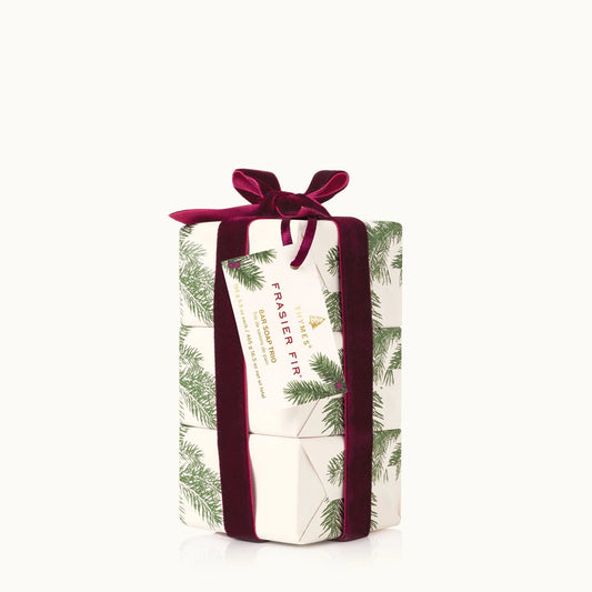 Thymes Frasier Fir Bar Soap Trio Gift Set