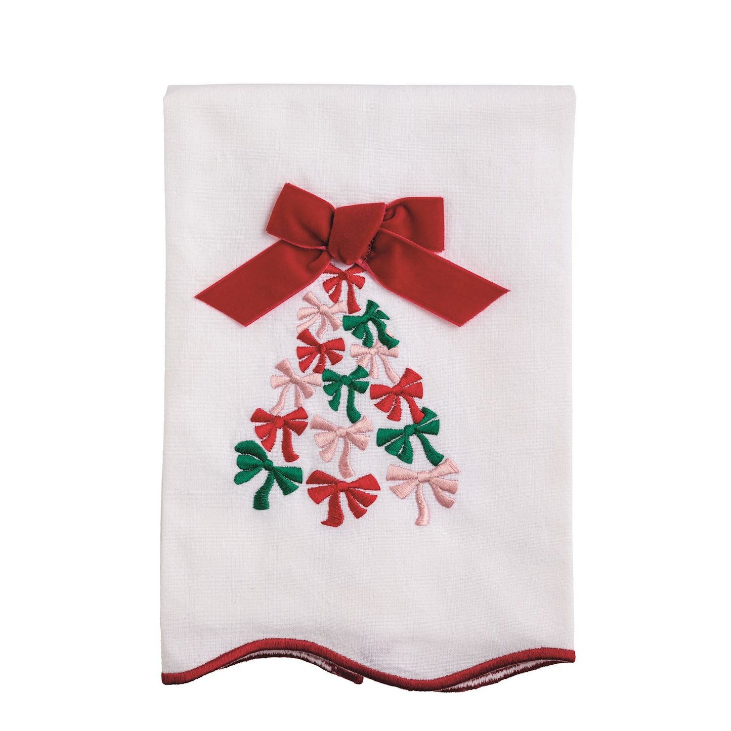Mud Pie Christmas Bow Tea Towel
